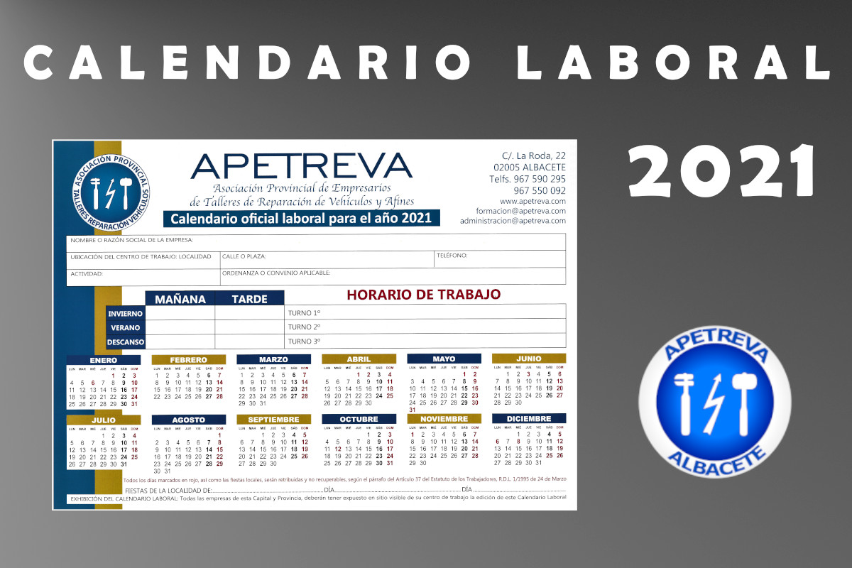 Noticias Apetreva apec lugo calendario laboral 2021