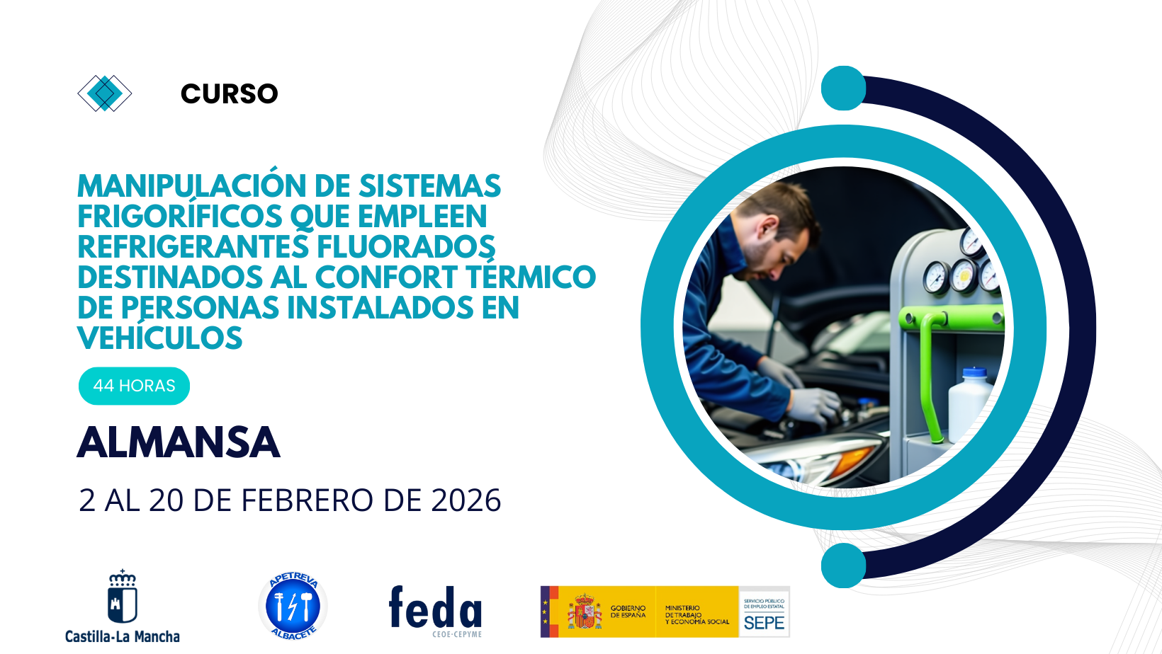 MANIPULACIÓN DE SISTEMAS FRIGORÍFICOS QUE EMPLEEN REFRIGERANTES FLUORADOS DESTINADOS A CONFORT TÉRMICO DE PERSONAS INSTALADOS EN VEHÍCULOS